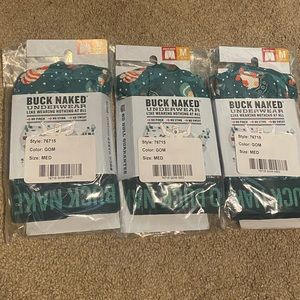 3 Pair Medium Duluth Trading Buck Naked Boxer Brief Christmas Underwear Gnomes